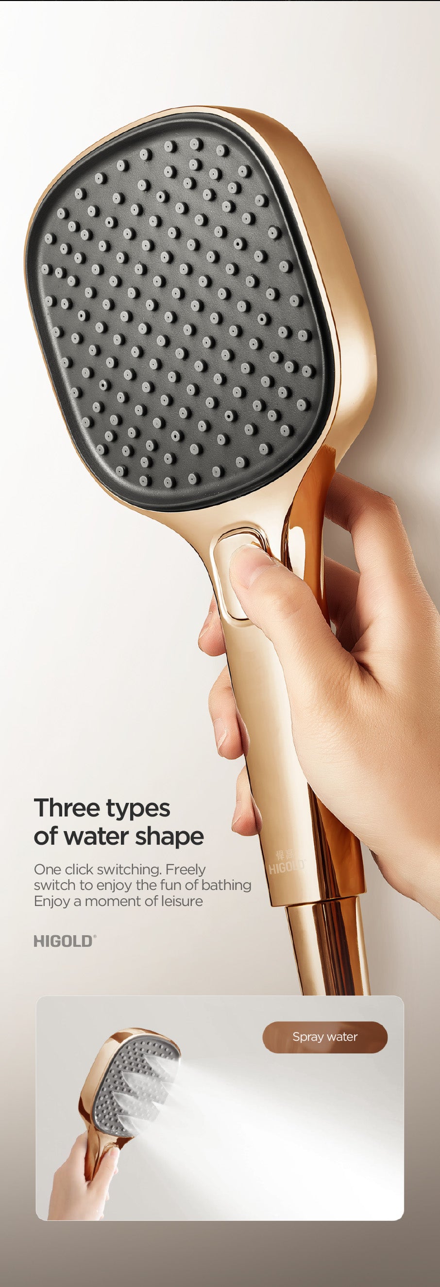 Higold - Regendouche set met thermostaat - opbouw - Pininfarina Design