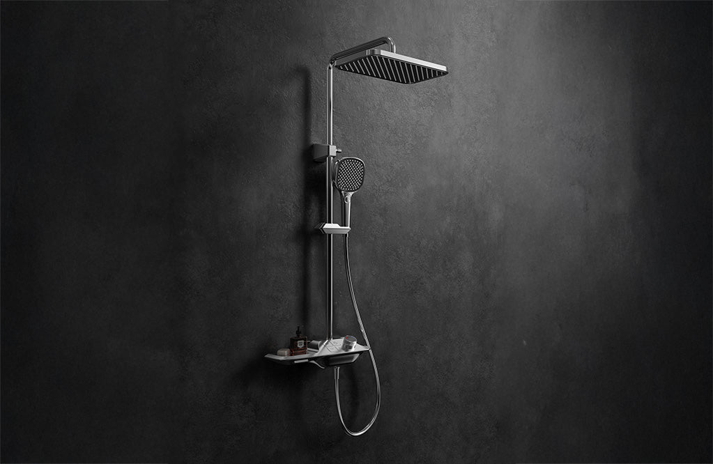 Higold - Regendouche set met thermostaat - opbouw - Pininfarina Design