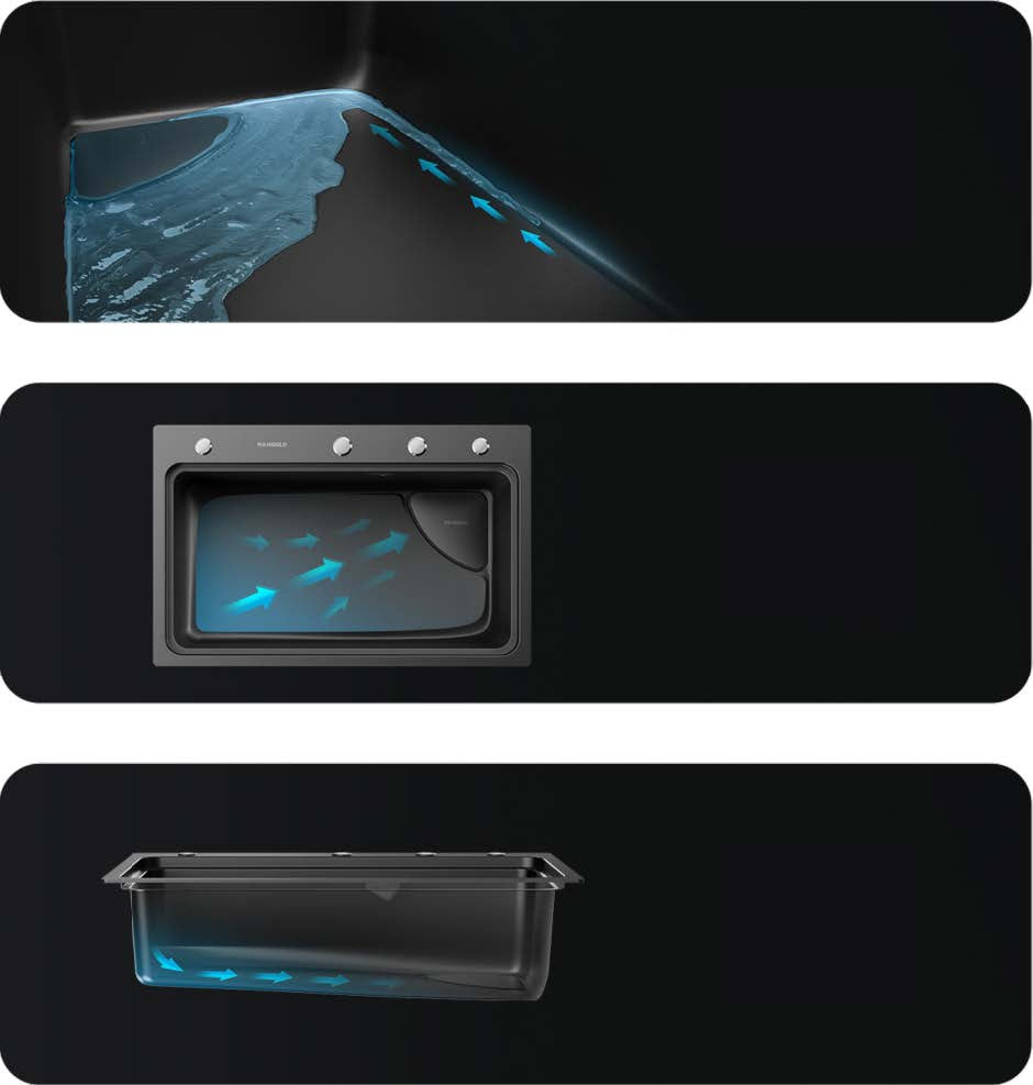 BL3.0 Series – Werkstation Spoelbak met Steentextuur - AQUACARO